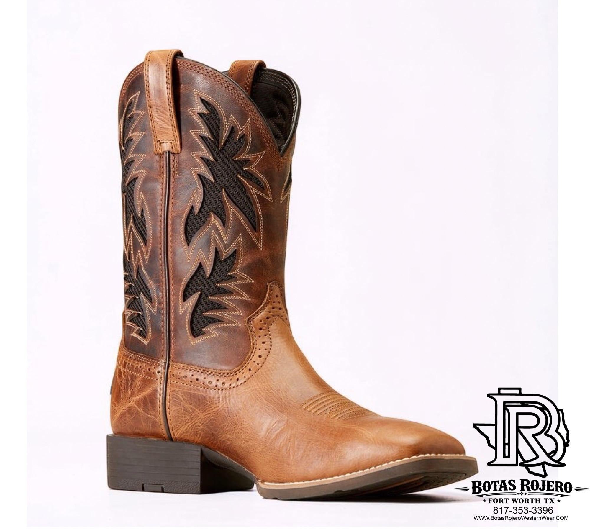 ARIAT Sport Cool VentTEK Wide Square Toe Cowboy Boot 10031446