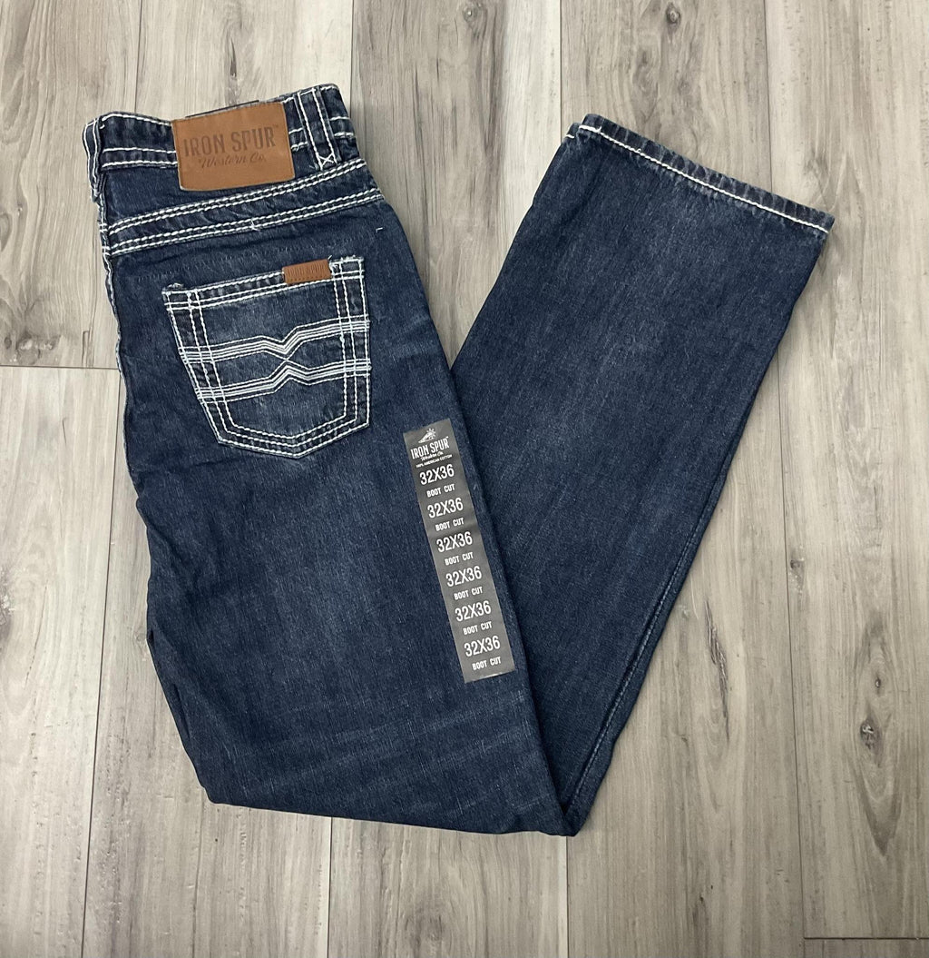 04 | BOOTCUT IRON SPUR DARK BLUE WESTERN MEN JEAN