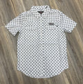 ‘’JOHN’’ MEN’S NATURAL GEO PRINT TEK SHORT SLEEVE SNAP SHIRT | BMN3S06424