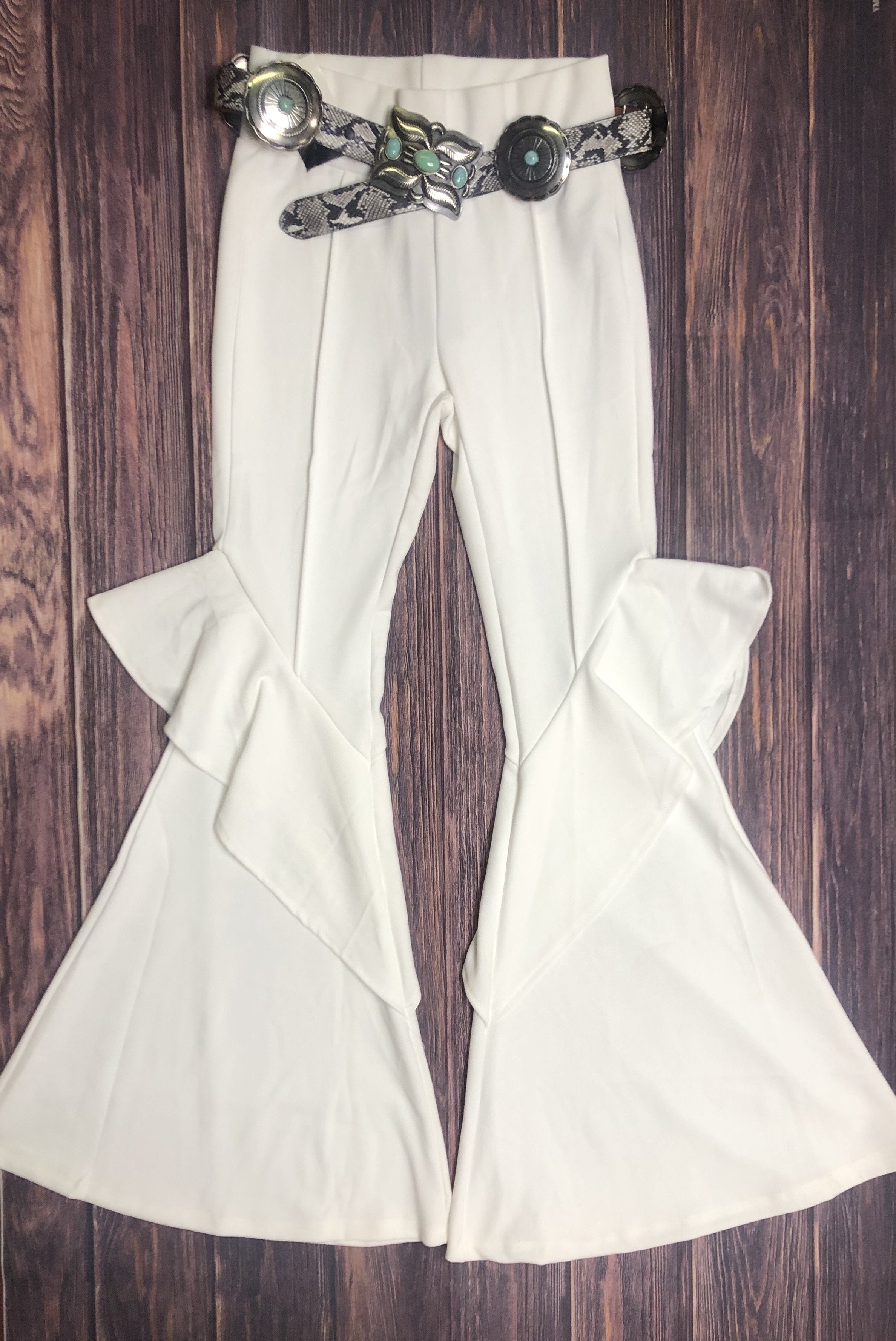 White bell bottoms