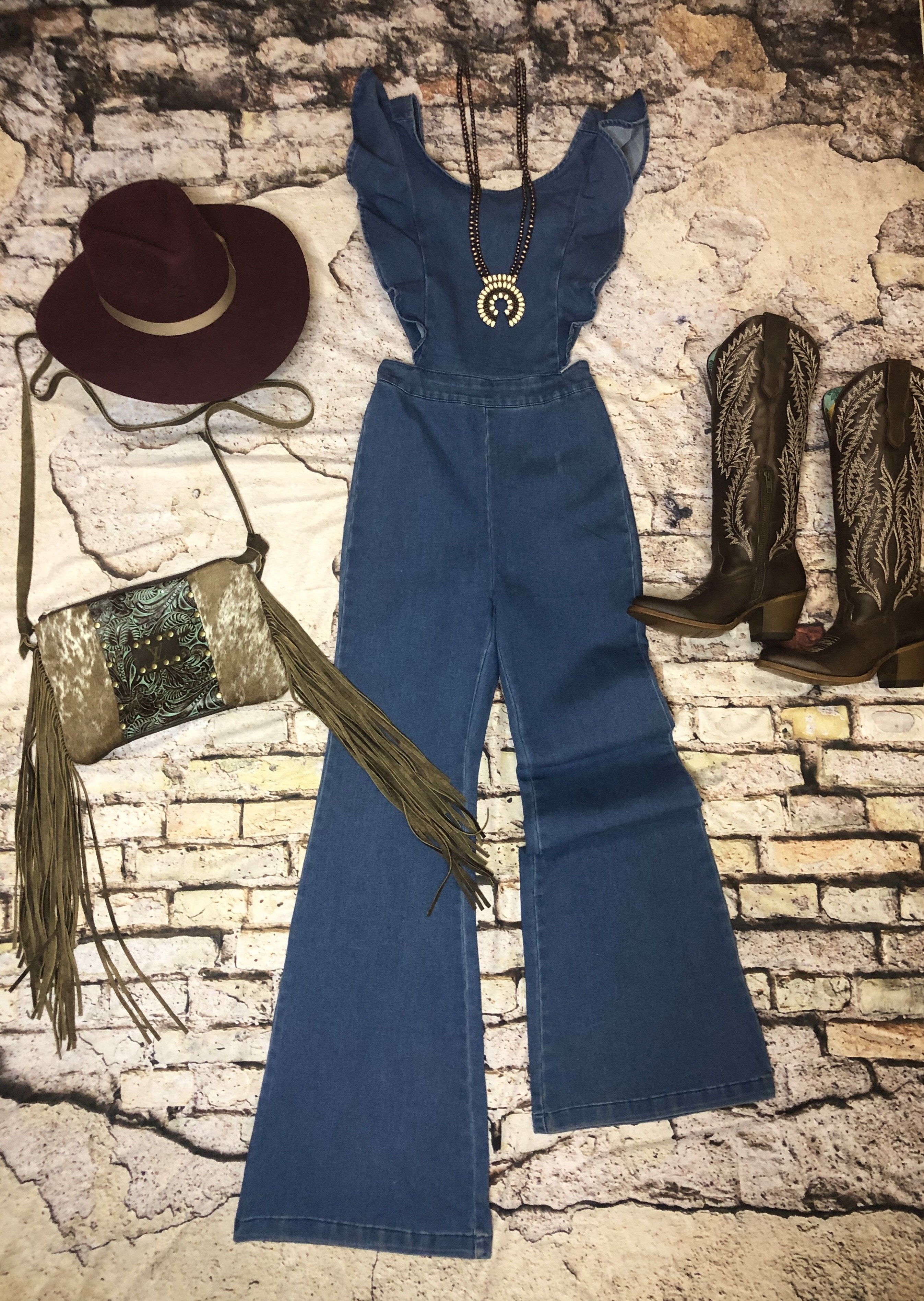 Denim romper