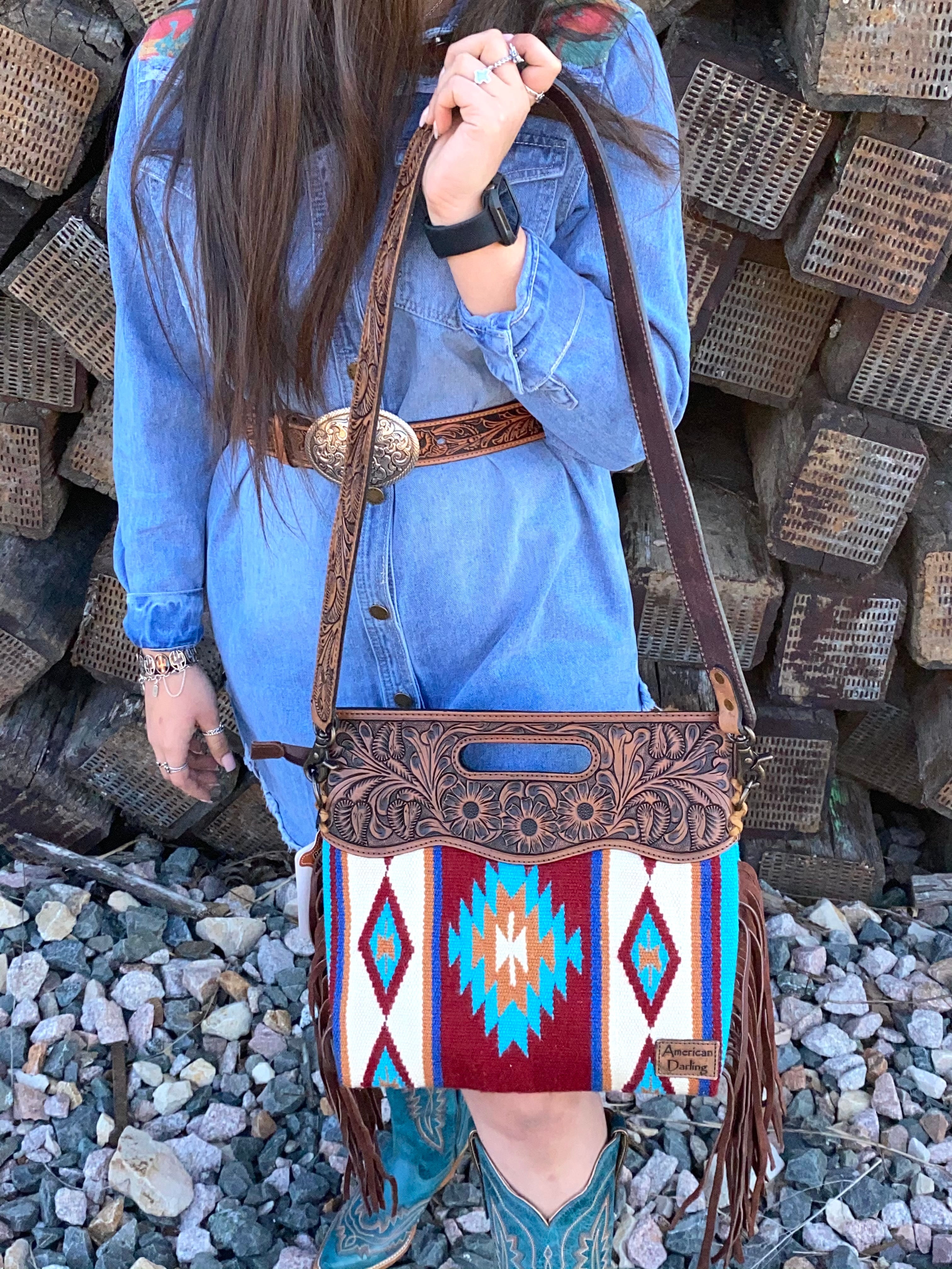 Fringe Crossed Body Bag
