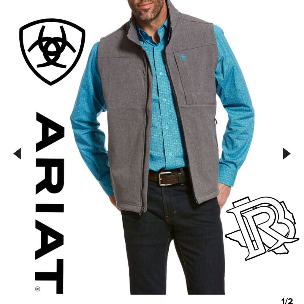 MEN'S ARIAT BLUE Logo Softshell 2.0 Vest 10028322