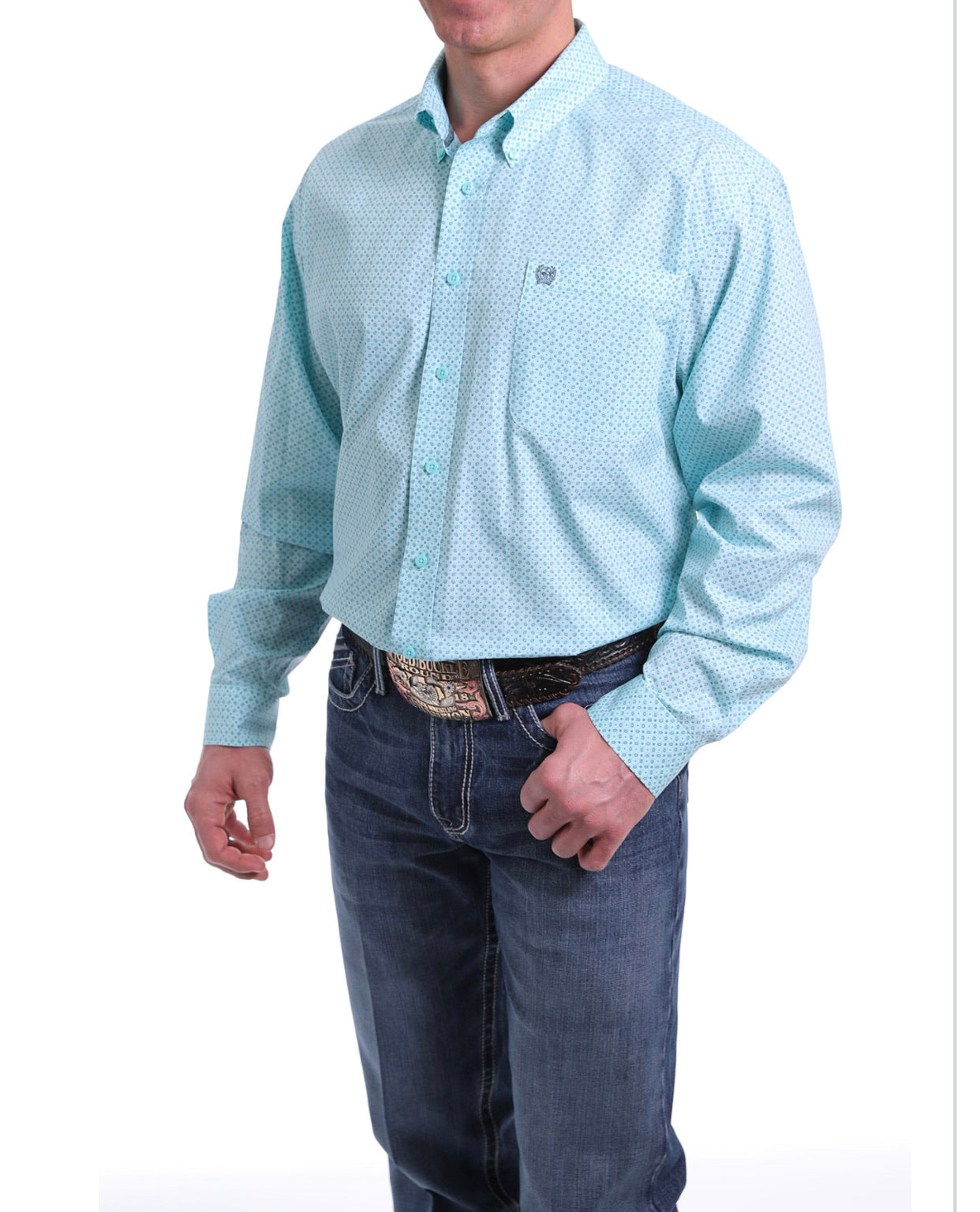 CINCH MENS LONG SLEEVE PRINT - LTB MTW1104996