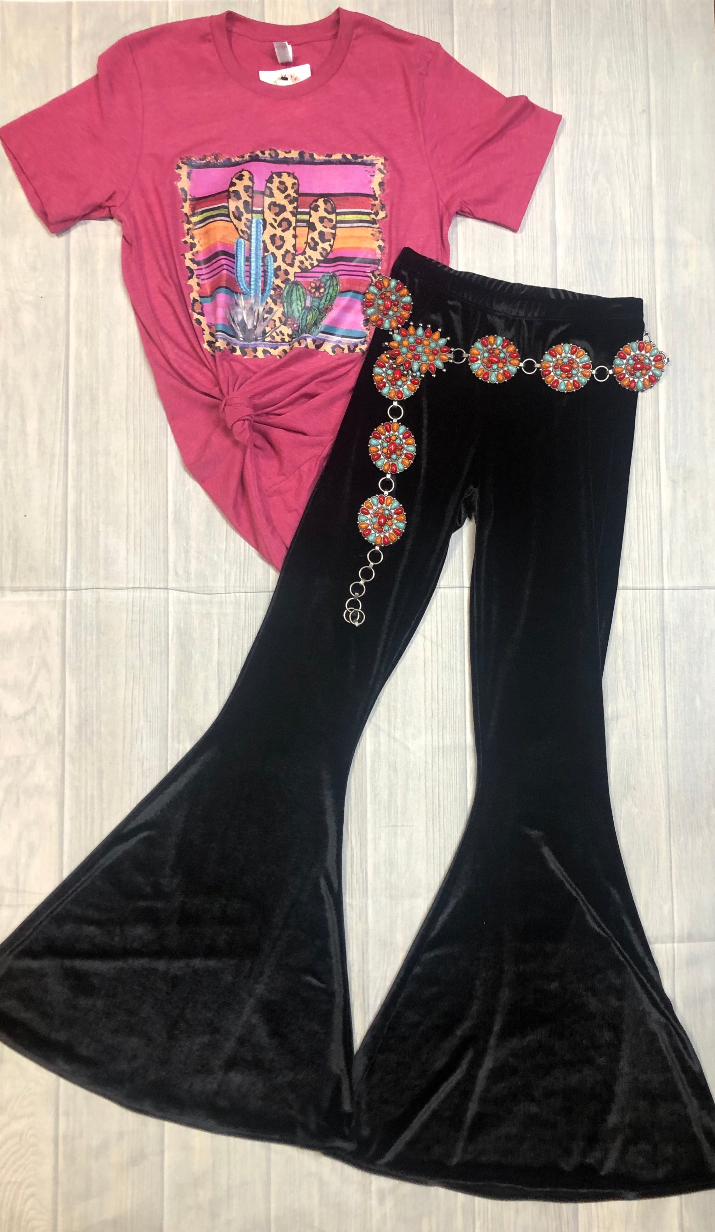Black Velvet Bell bottoms