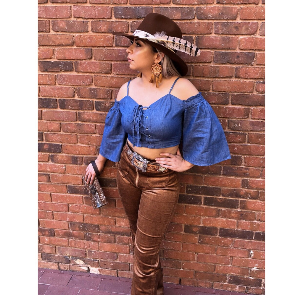 Brown bell bottoms
