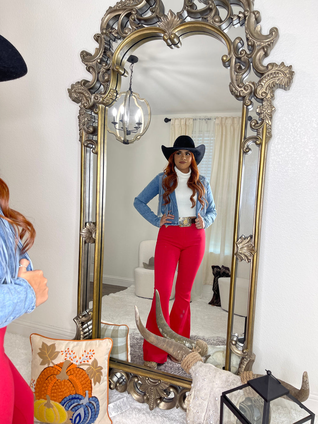 AMBER BELL BOTTOMS (RED)