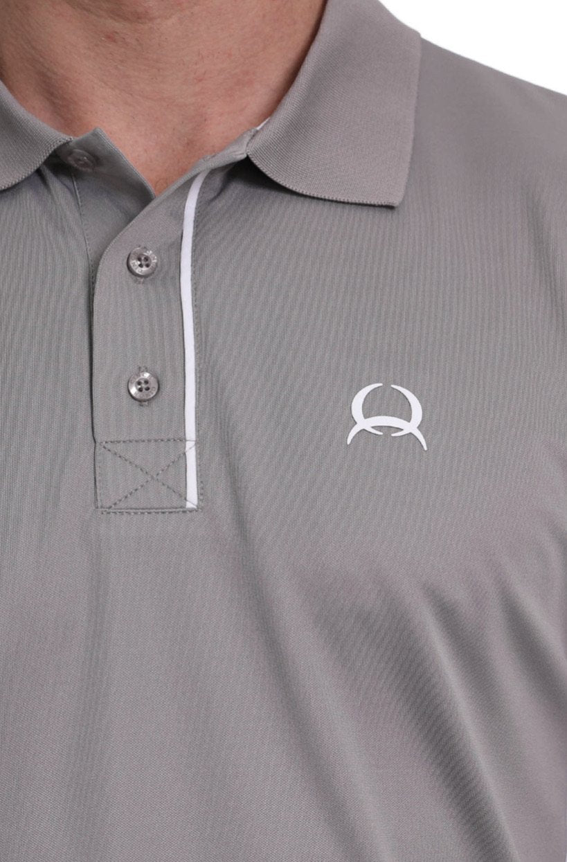 CINCH MENS SHORT SLEEVE ARENAFLEX POLO  - GREY MTK1864001