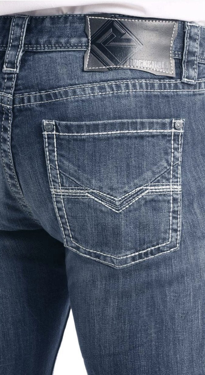 Rock & Roll Denim Reflex Revolver Slim Straight V Flat Seam Jean- M1R2371 BLUE LABEL