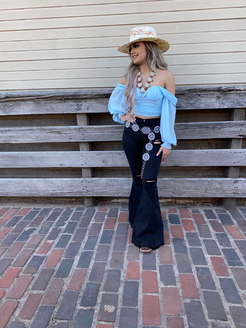 Black Stone Bell Bottoms