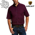 Ariat® Men's S/S Solid Purple Stretch Button Shirt 10026520