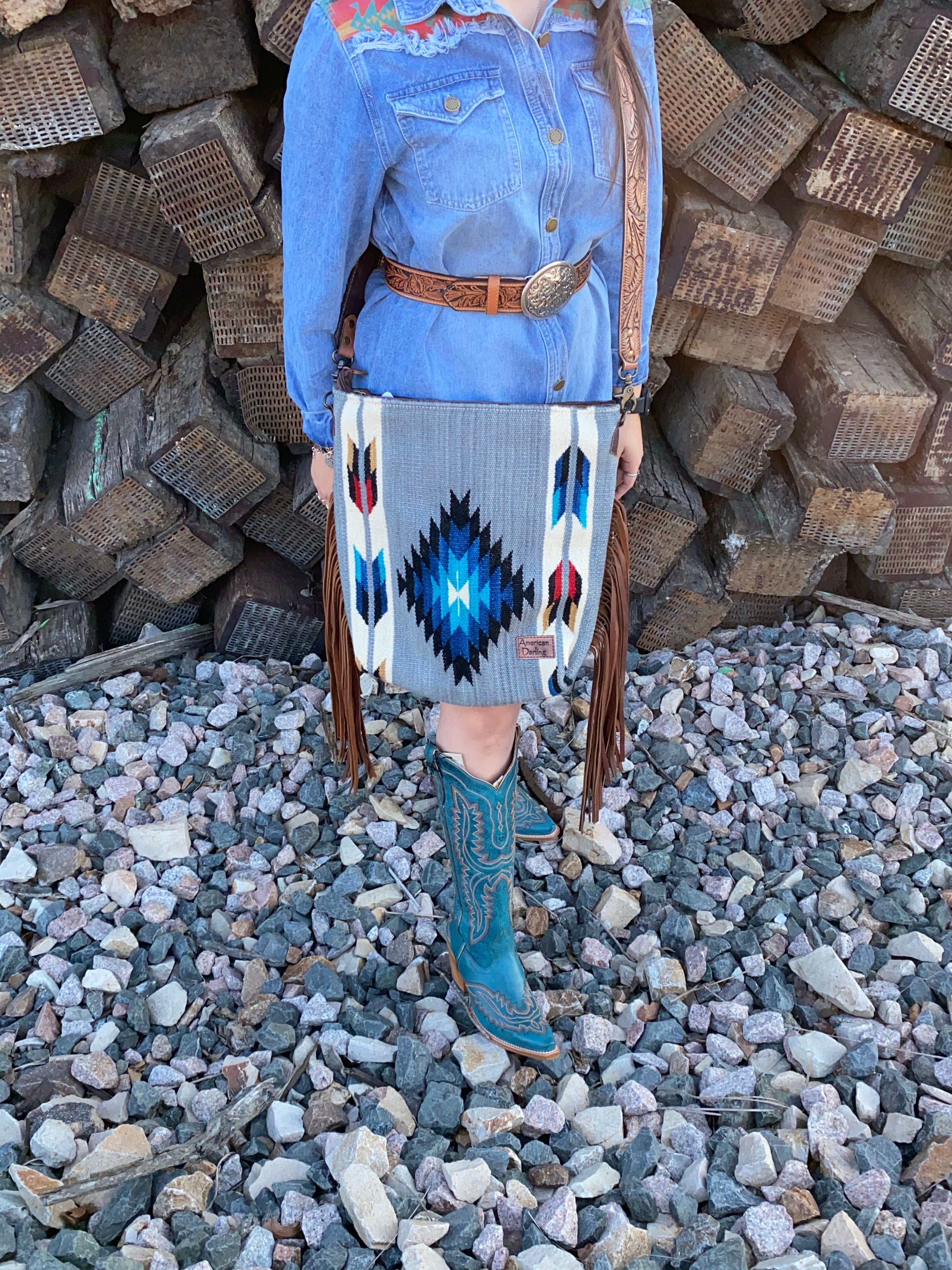 Fringe Crossed Body Bag
