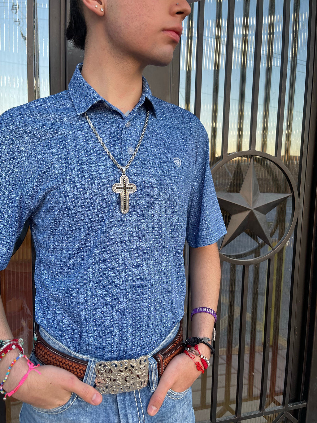 MEN'S POLO | ARIAT CERULEAN MEDALLION ( 10039794 )