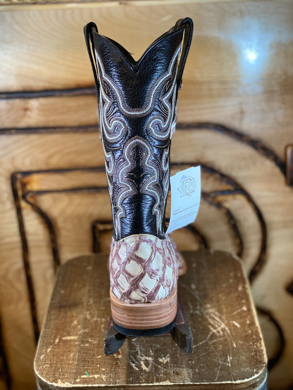 BIG BASS BOOTS | BONE COLOR  SQUARE TOE ORIGNAL