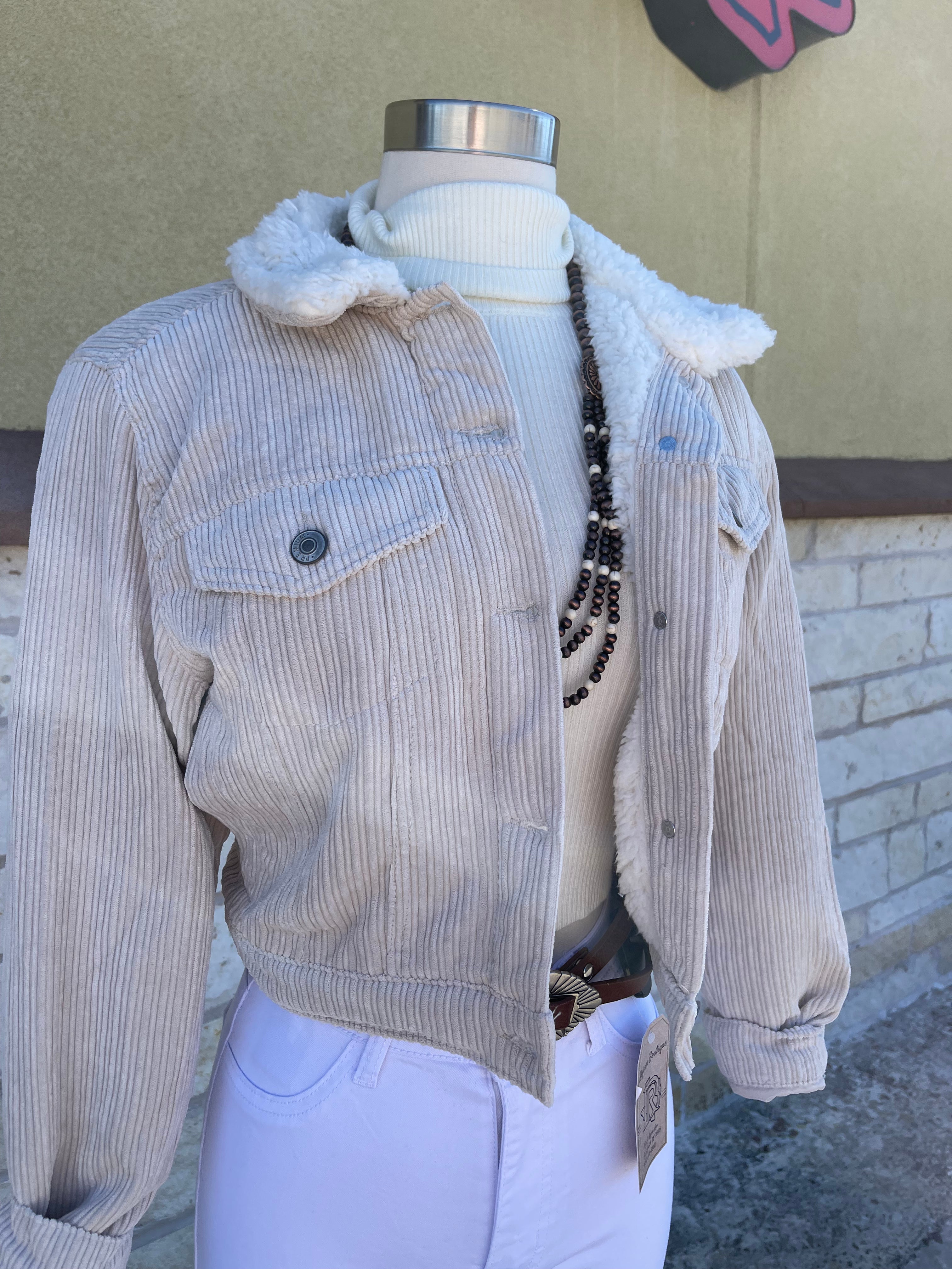 Cream Sherpa Jacket