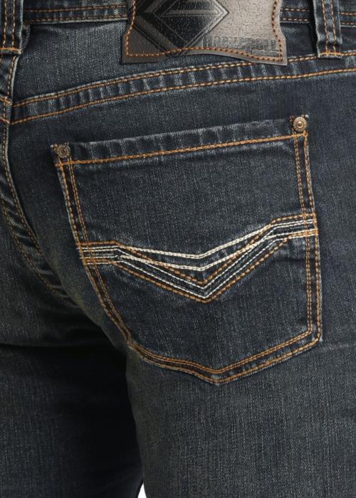 Revolver Straight Leg Reflex Jeans in Dark Wash M1R2369 ROCK & ROLL DENIM BLUE LABEL