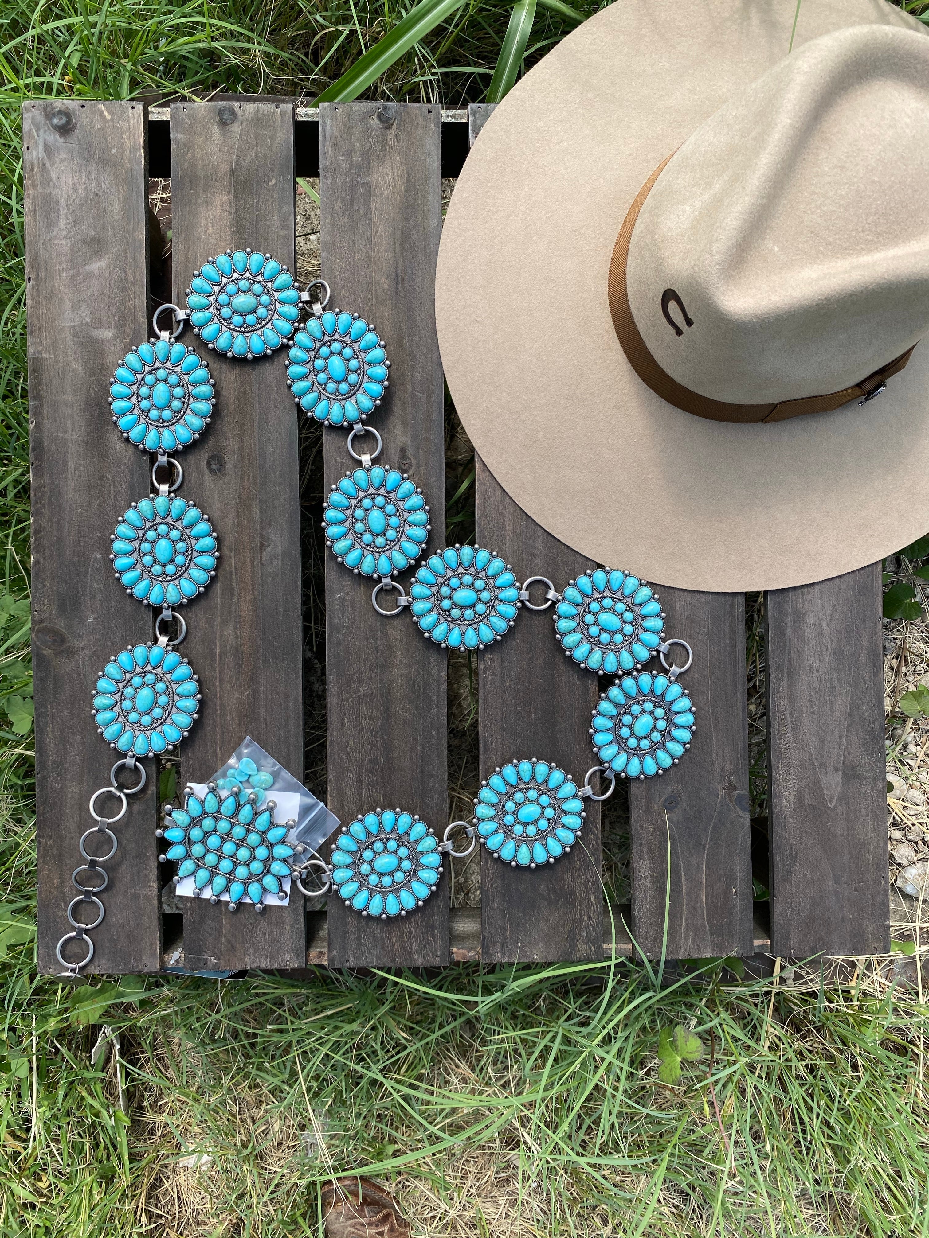 Concho belt (TURQUOISE)