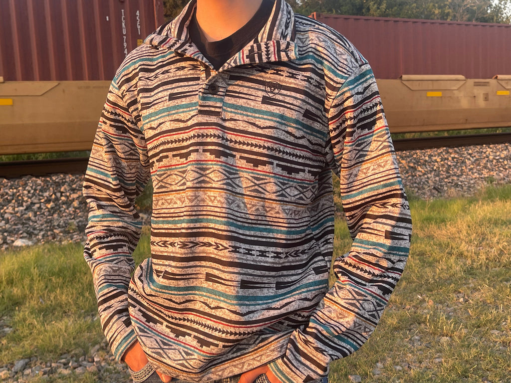 AZTEC COLORS | ARIAT MEN WESTERN PULLOVER SWEATER