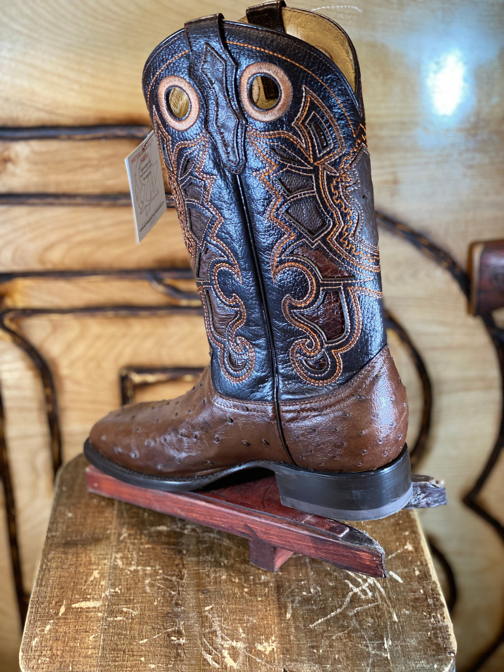 #8 USA ORIGNAL OSTRISH BOOTS Tabaco