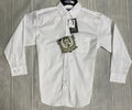 Panhandle Select Boys' White Solid Stretch Long Sleeve Western Shirt C0D3231