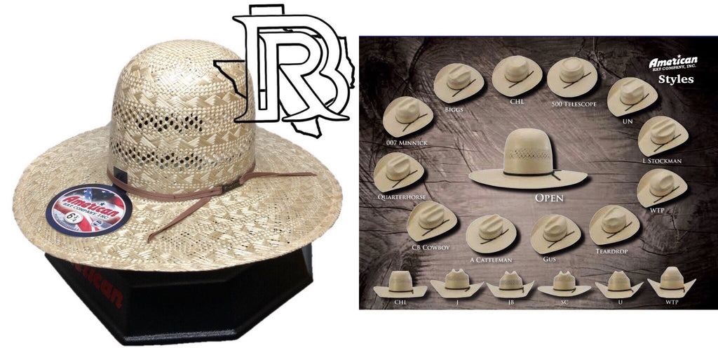 “ 1804 “ | AMERICAN STRAW COWBOY STRAW HAT SISAL 4 1/4