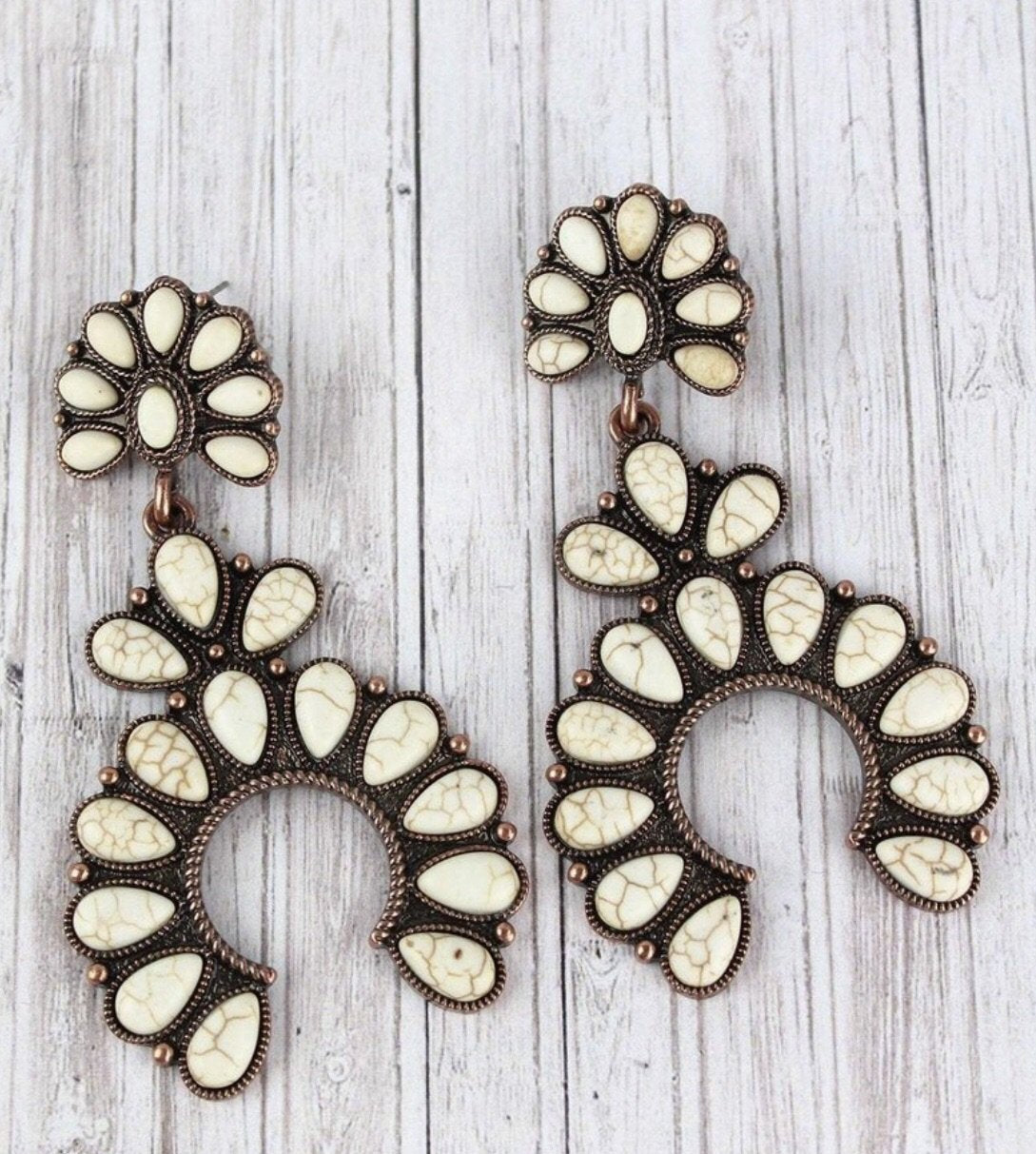 Squash blossom earrings