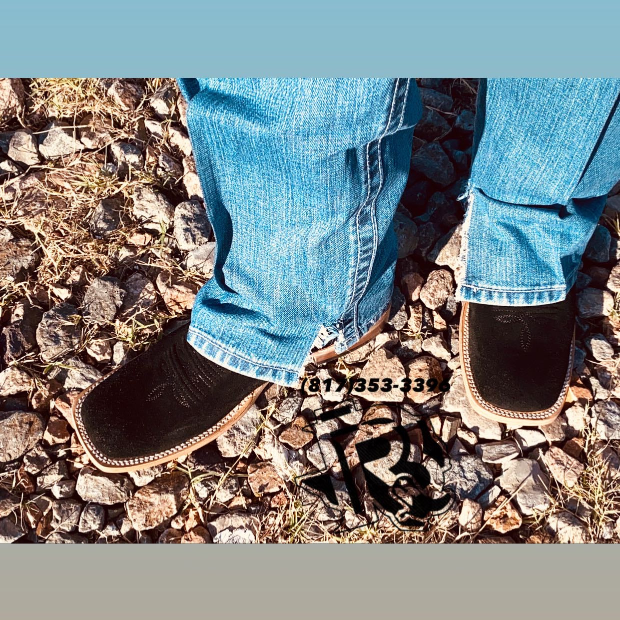 BLACK ROUGHT OUT | MEN SQUARE TOE BOOTS HANDMADE
