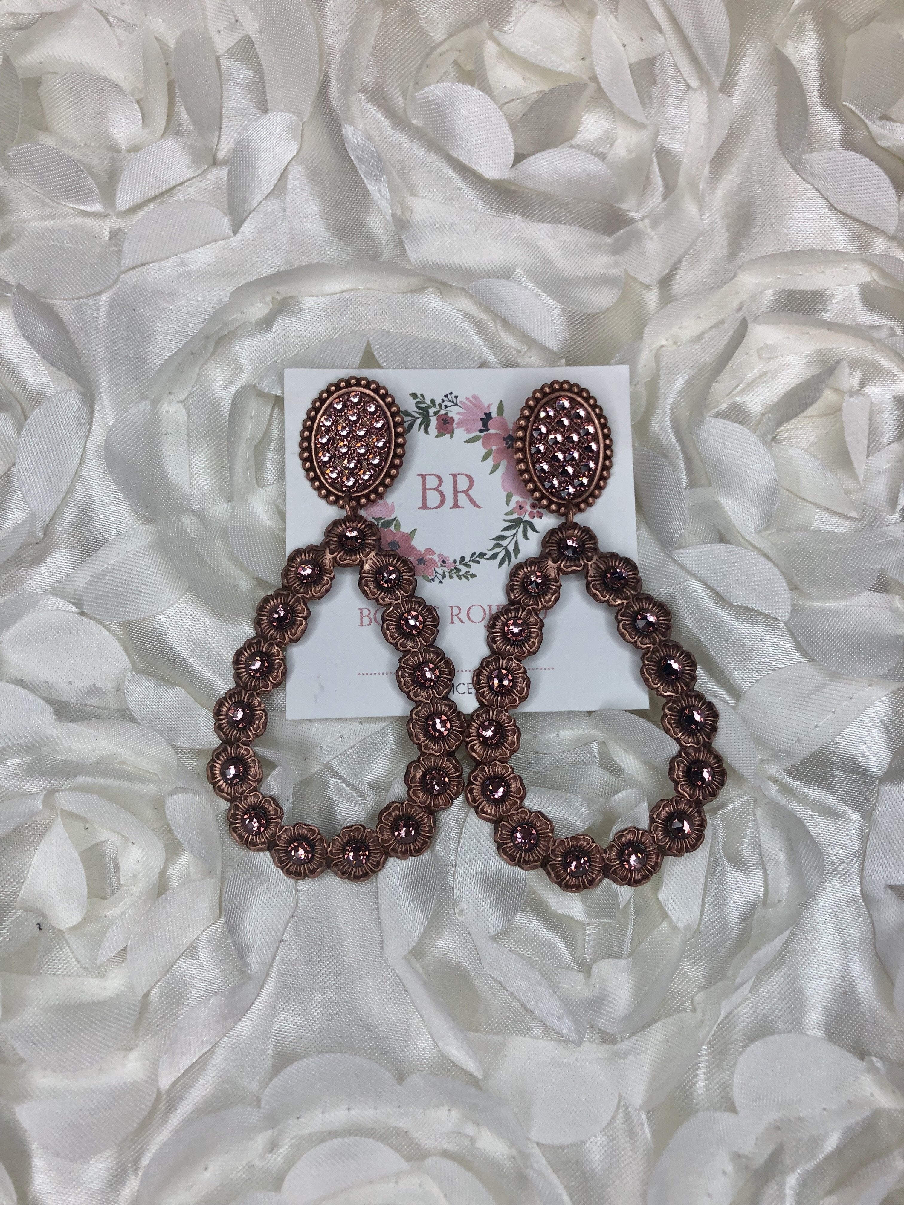 Pink panache earrings