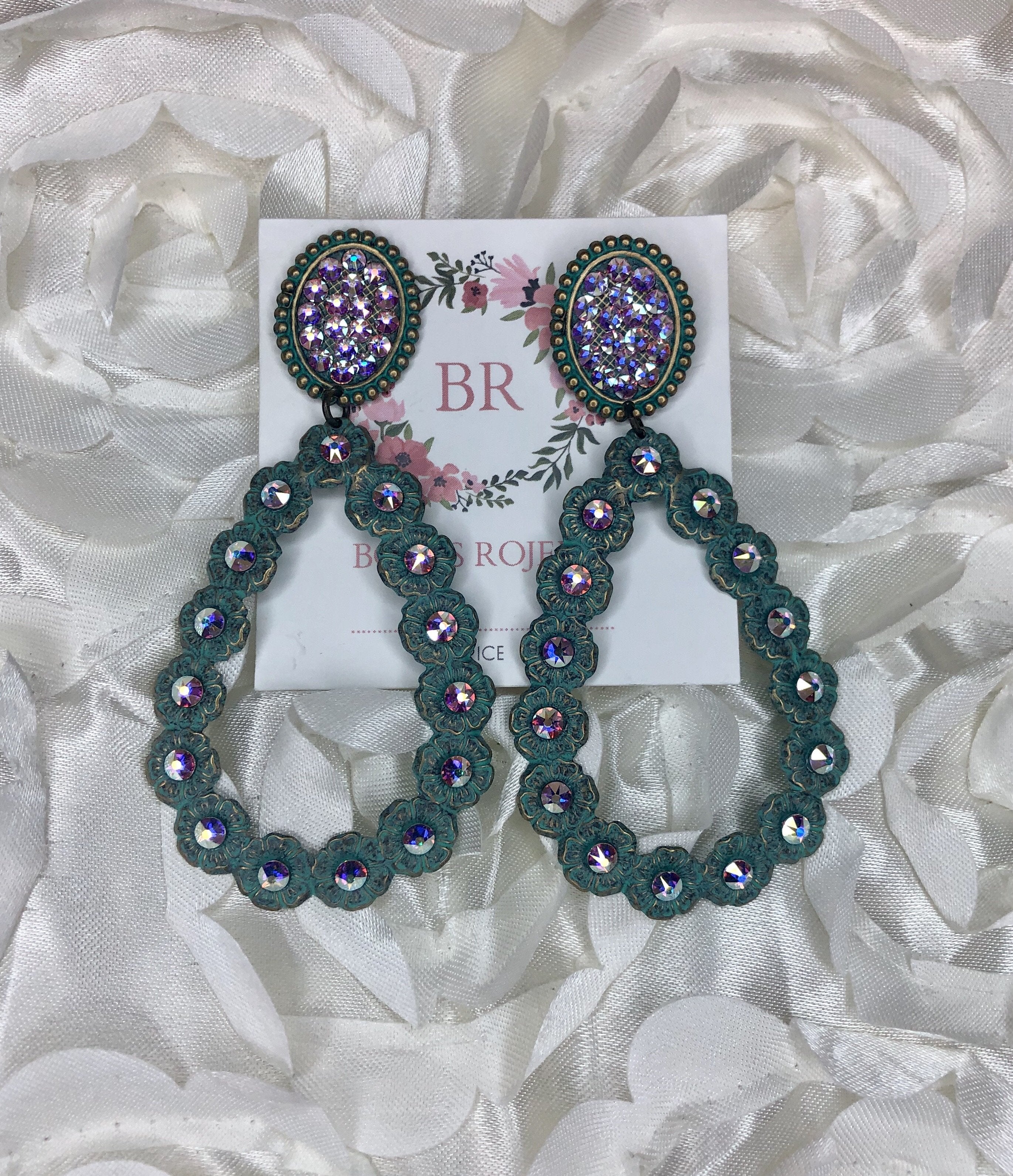 Pink panache earrings
