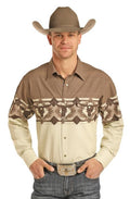 Scenic Border Printed Snap Shirt Style Number 30S3053