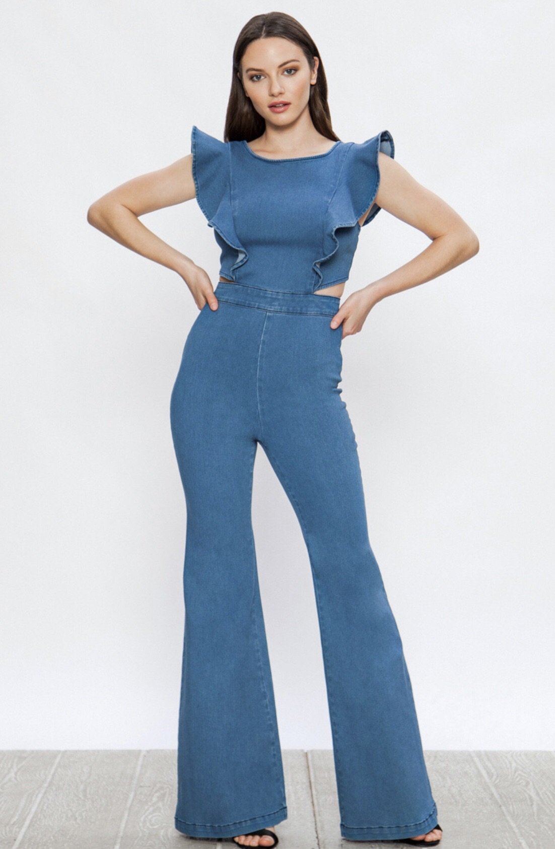 Denim romper
