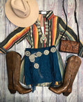 Serape shirt dress