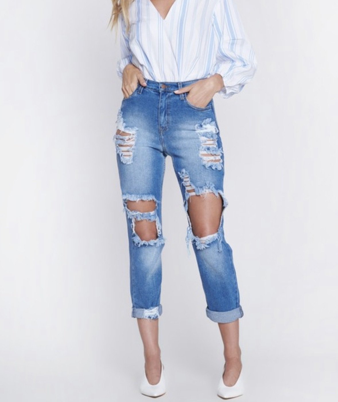 Light wash jeans