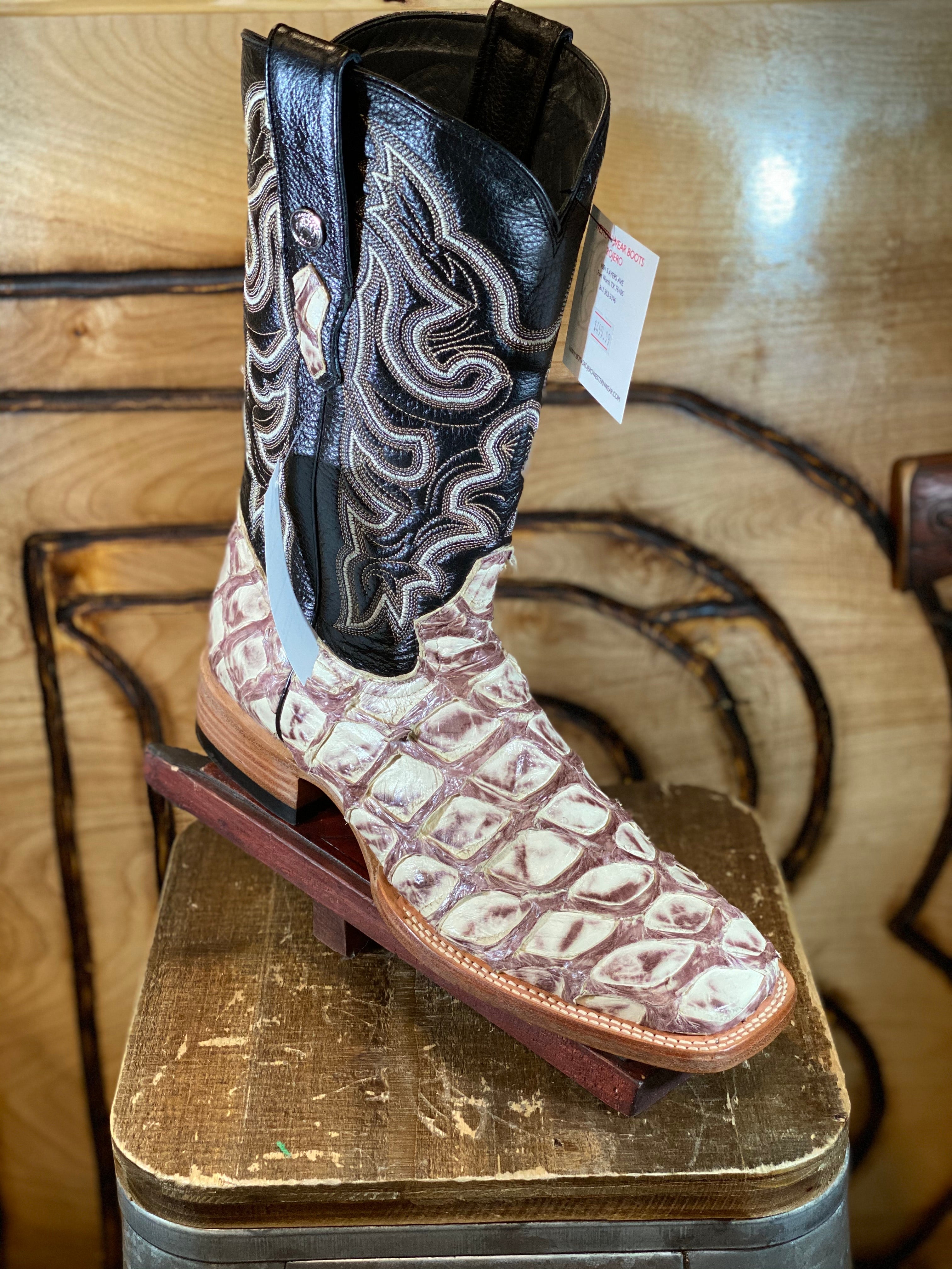 BIG BASS BOOTS | BONE COLOR  SQUARE TOE ORIGNAL
