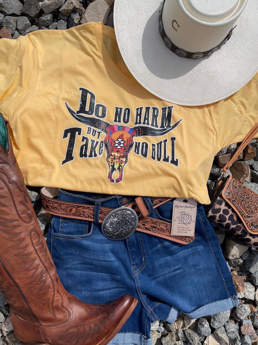 DO NO HARM TAKE NO BULL YELLOW
