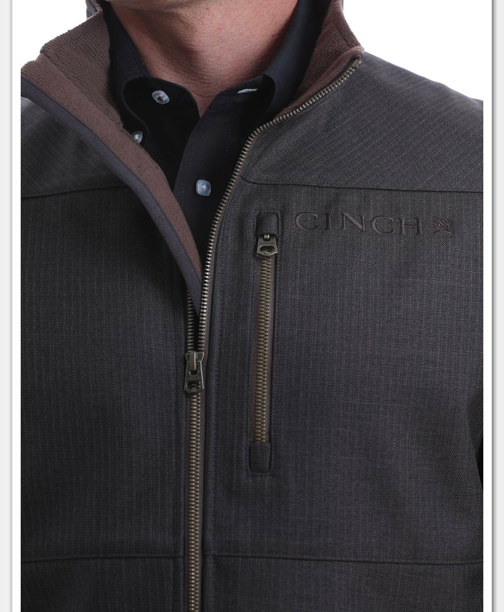 CINCH MENS VEST BROWN MWV1515004
