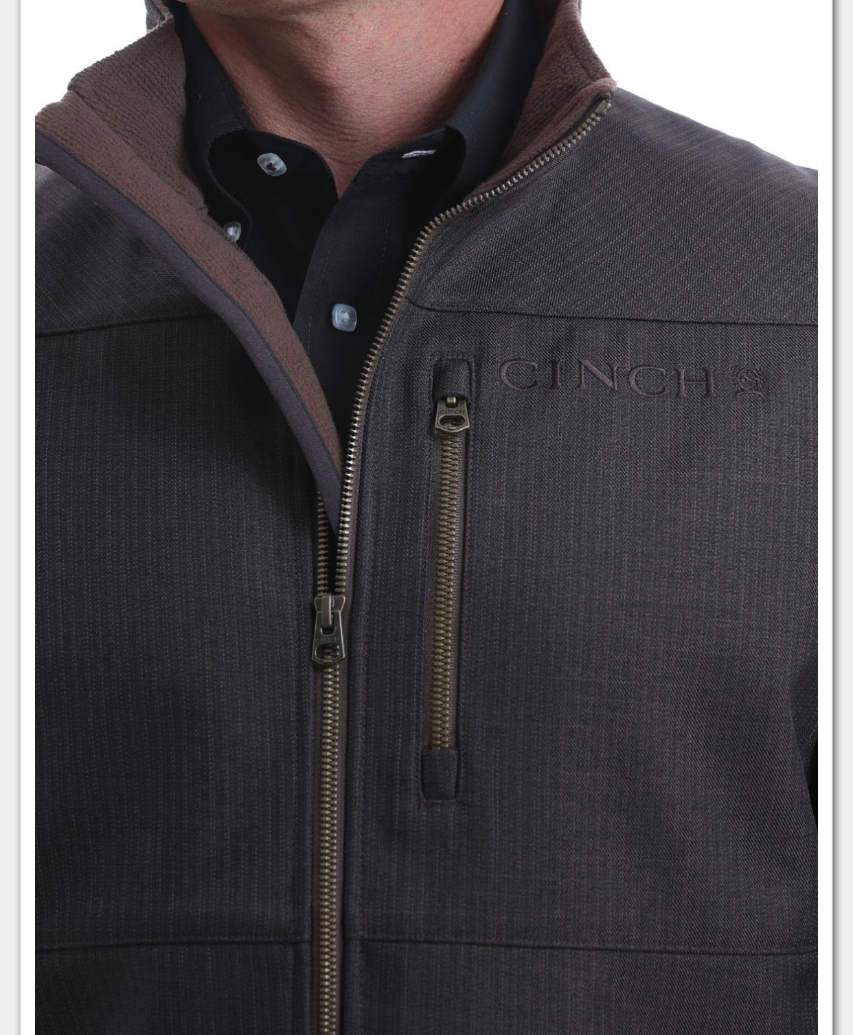 CINCH MENS VEST BROWN MWV1515004