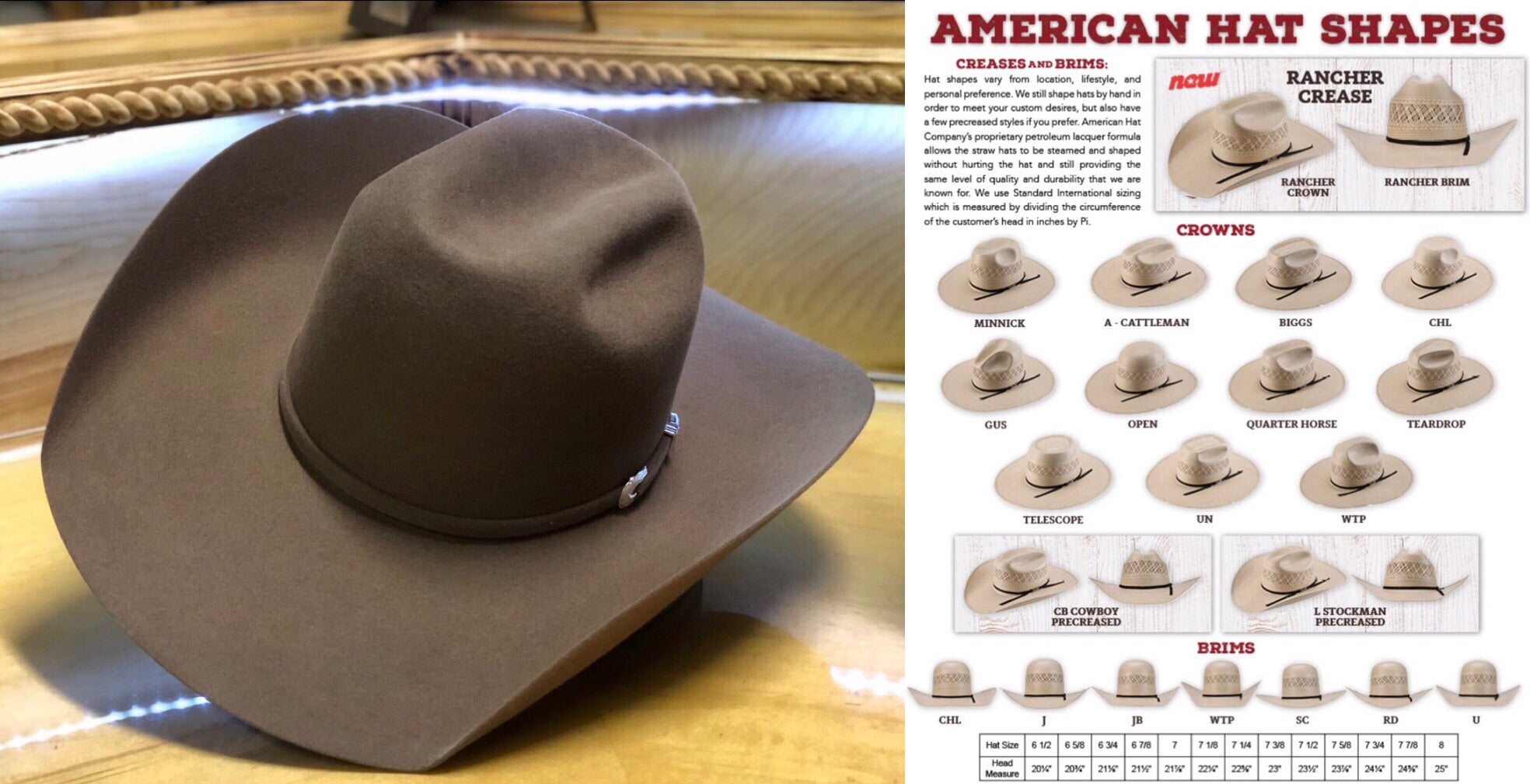 7x TUSCAN | AMERICAN HAT FELT COWBOY HAT