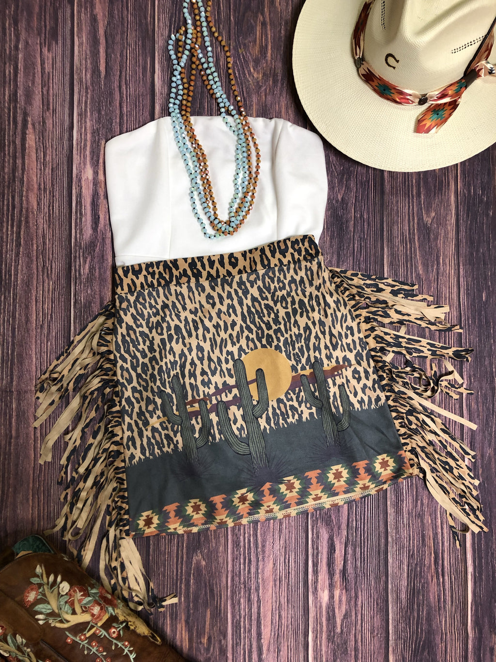 Nopal print skirt