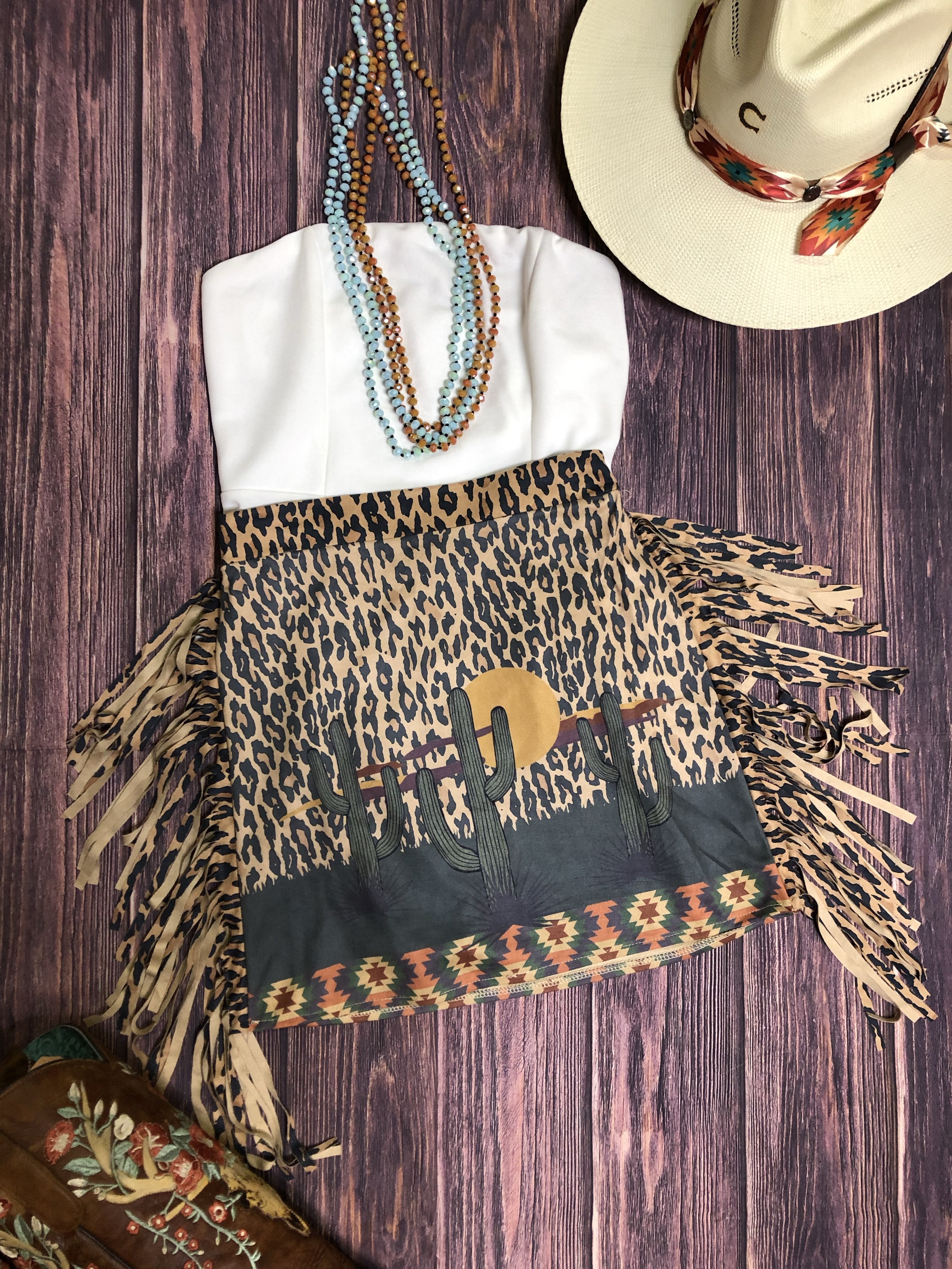 Nopal print skirt