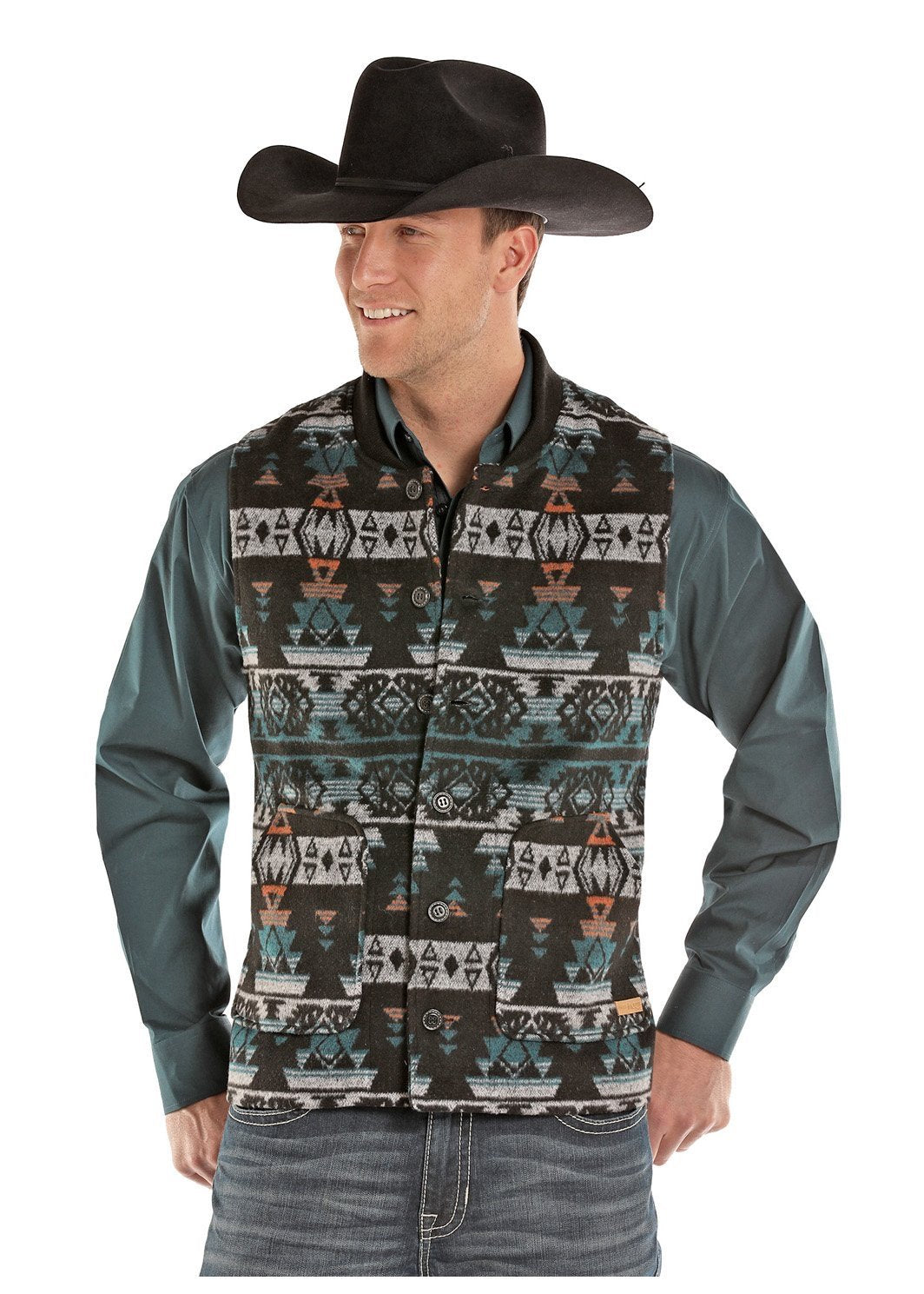 Powder River Outfitters Idaho Aztec Men Vest