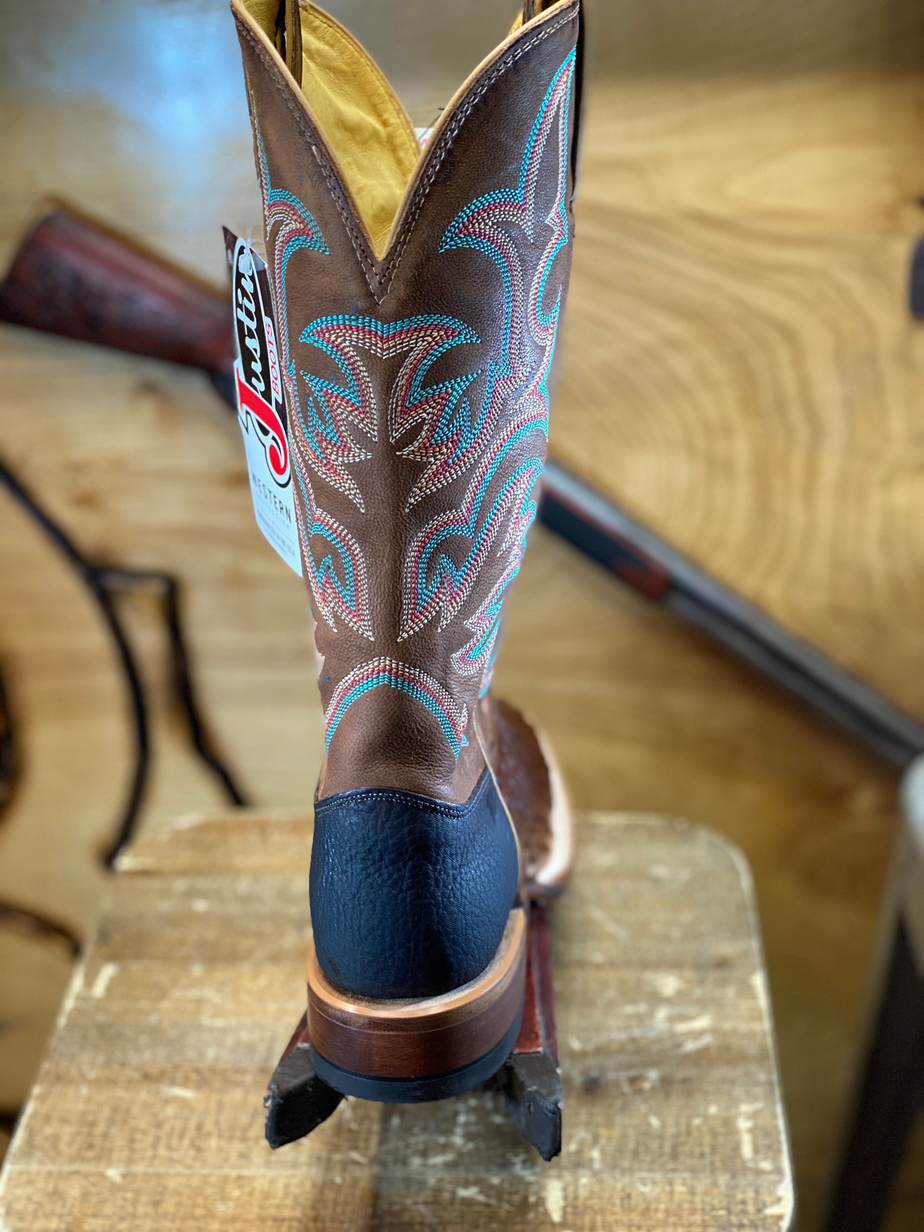 8577 JUSTIN BOOTS ®️ ORIGNAL TABACO OSTRISH BOOTS