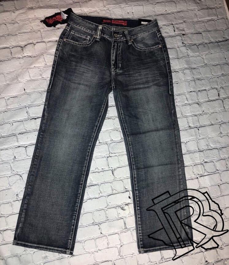 ROCK & ROLL COWBOY MEN'S DOUBLE BARREL MED WASH STRAIGHT LEG JEANS M0S1071