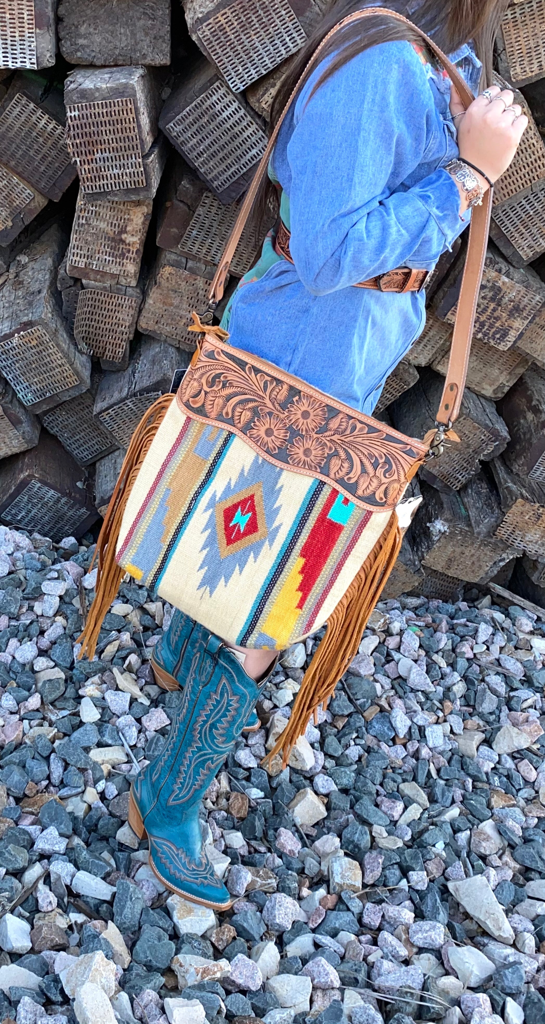 Fringe Crossed Body Bag