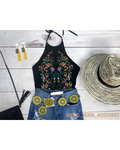 Embroidery bodysuit