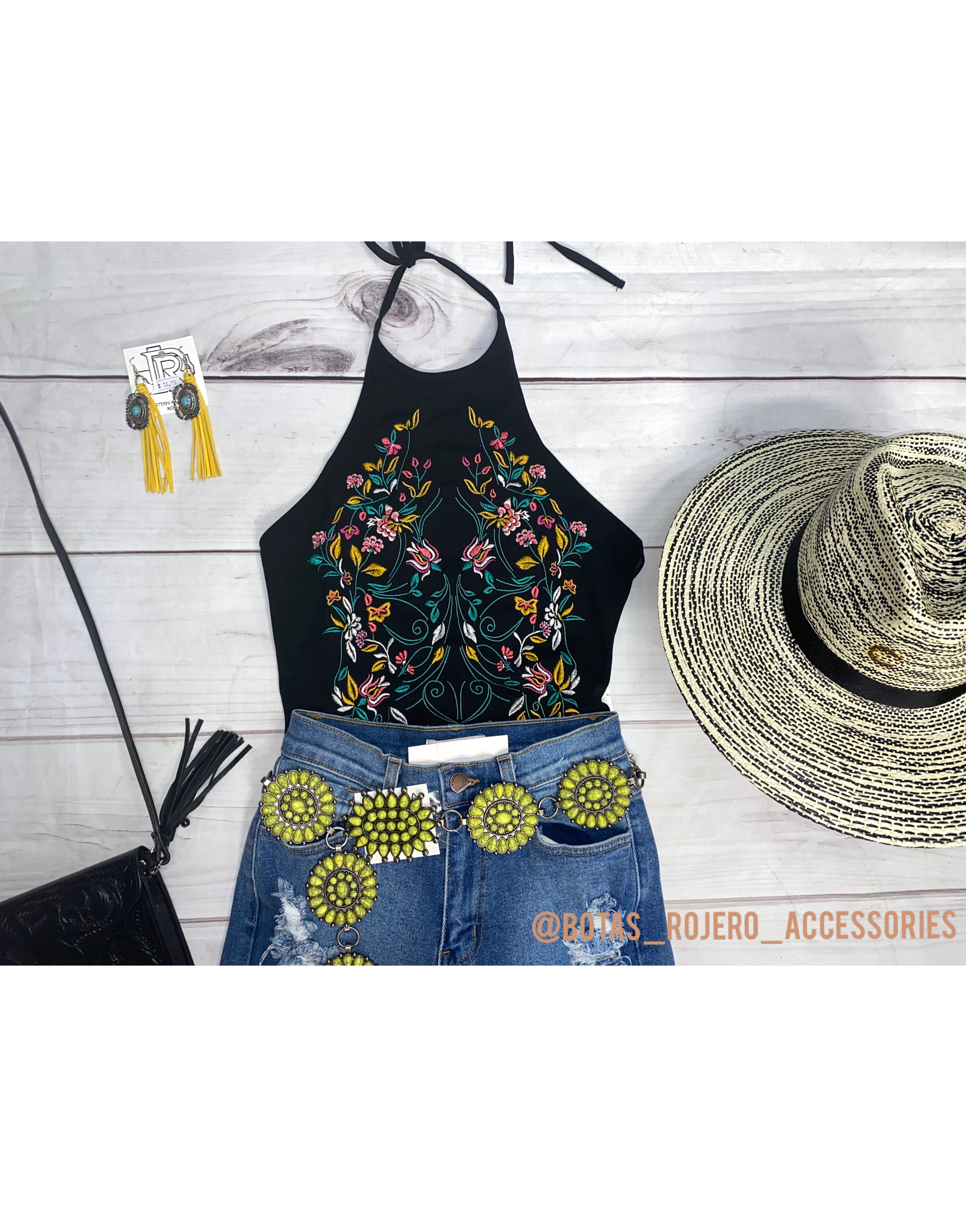 Embroidery bodysuit