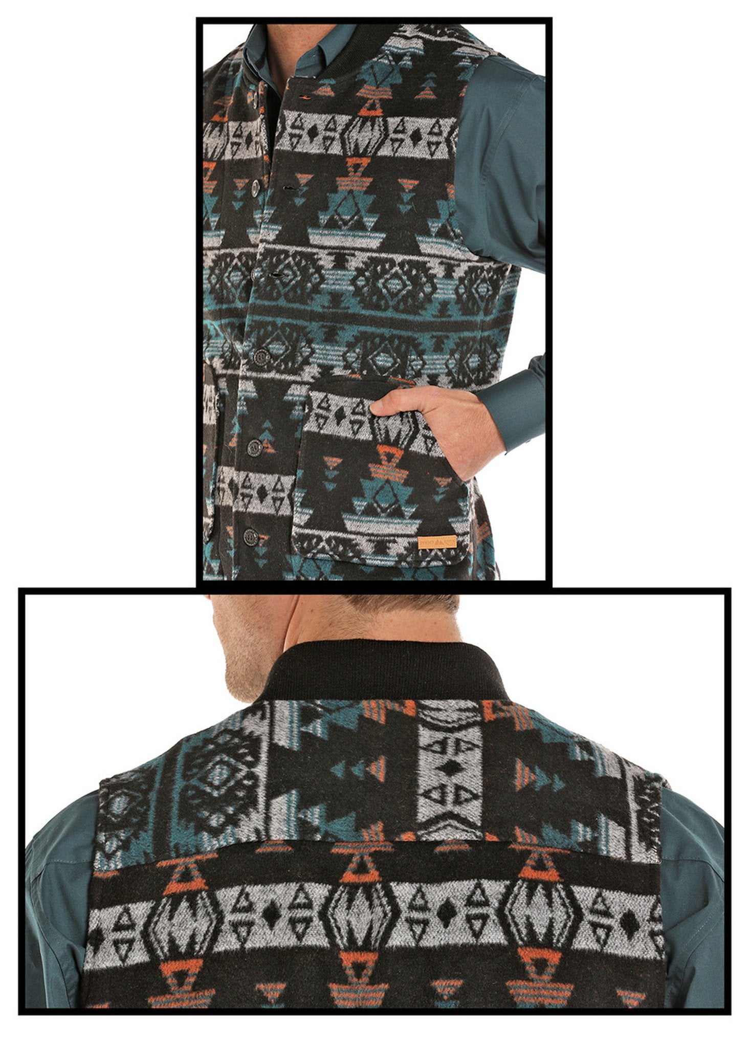 Powder River Outfitters Idaho Aztec Men Vest