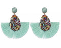Torquoise fringe earrings