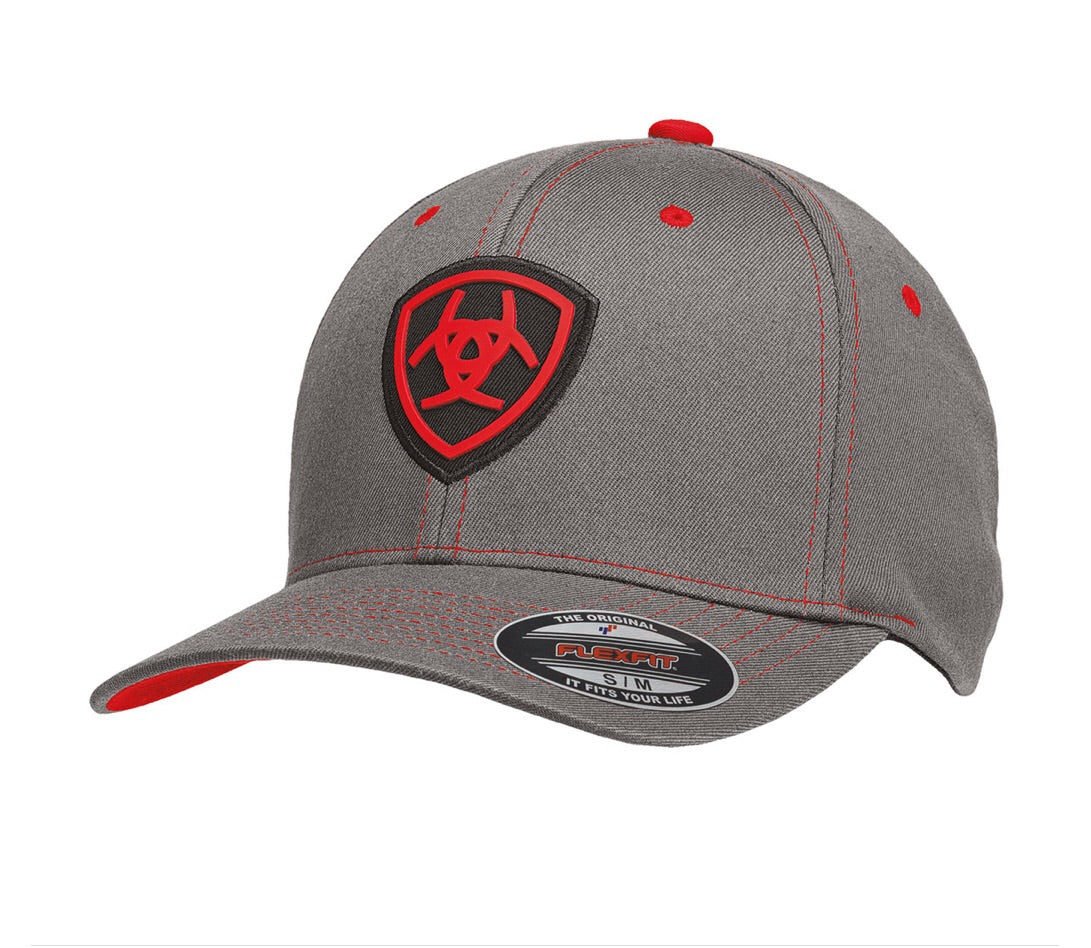 ARIAT CAP DARK GREY/ RED 1512406 L-XL