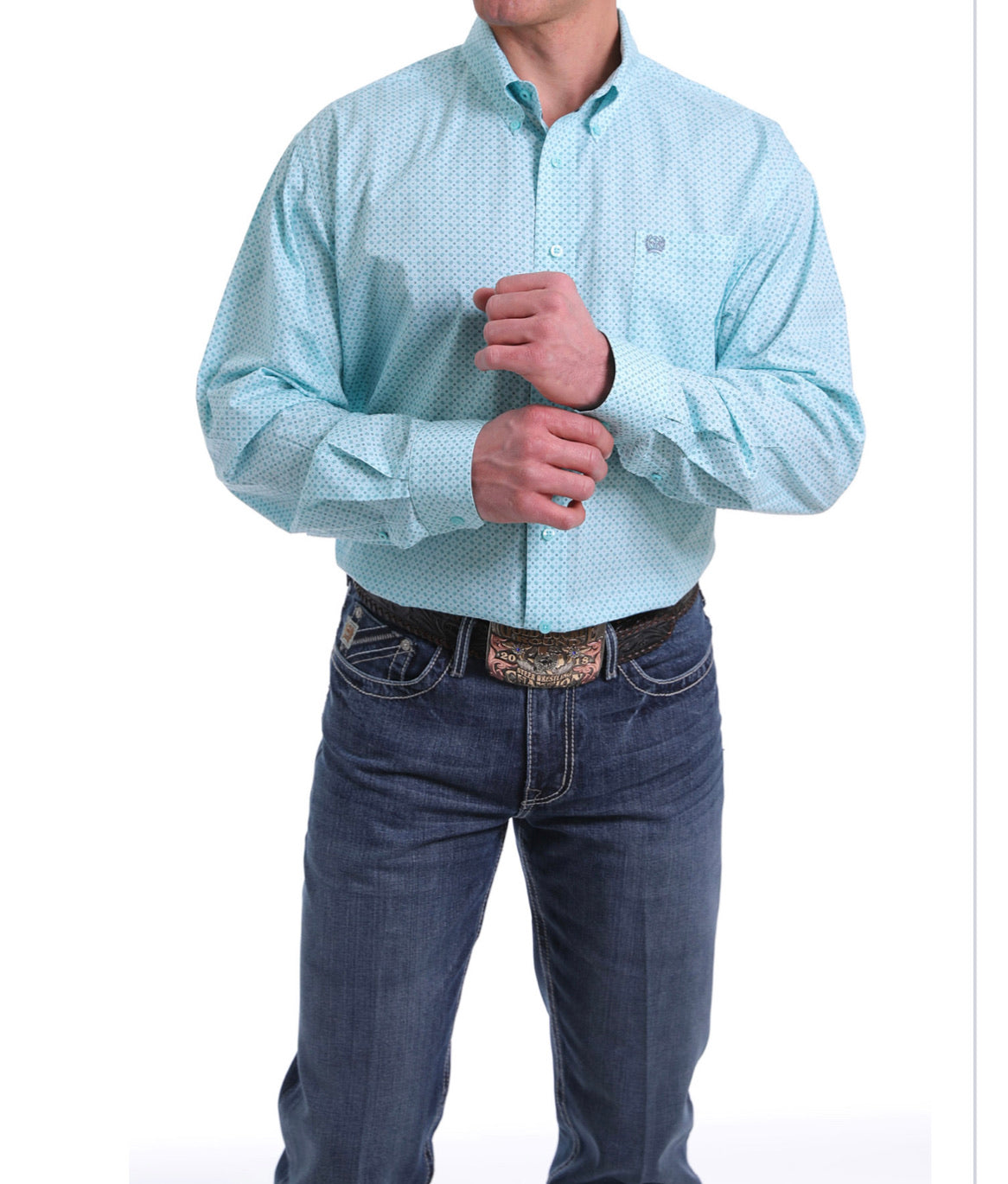 CINCH MENS LONG SLEEVE PRINT - LTB MTW1104996